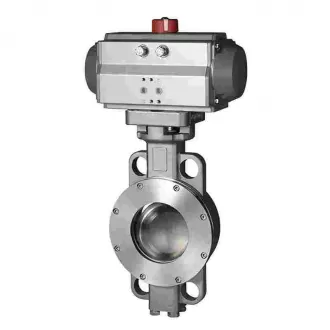 Pneumatic clamp titanium butterfly valve，Titanium alloy butterfly valve，Pneumatic butterfly valve