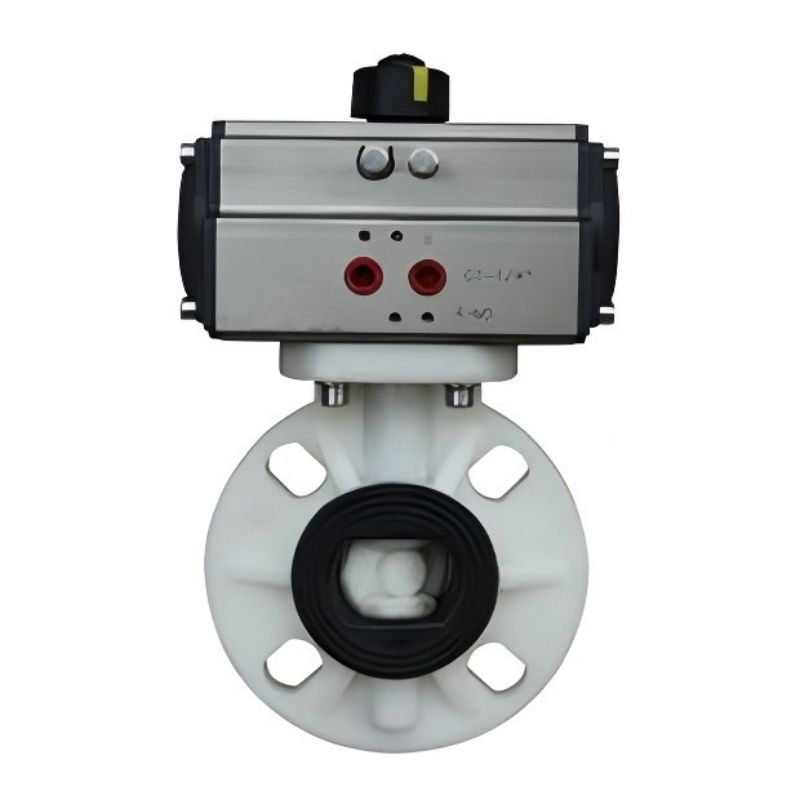 Pneumatic PP butterfly valve, PP butterfly valve, butterfly valve