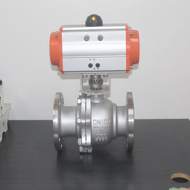 Q641W stainless steel pneumatic ball valve, stainless steel pneumatic ball valve,pneumatic ball valve
