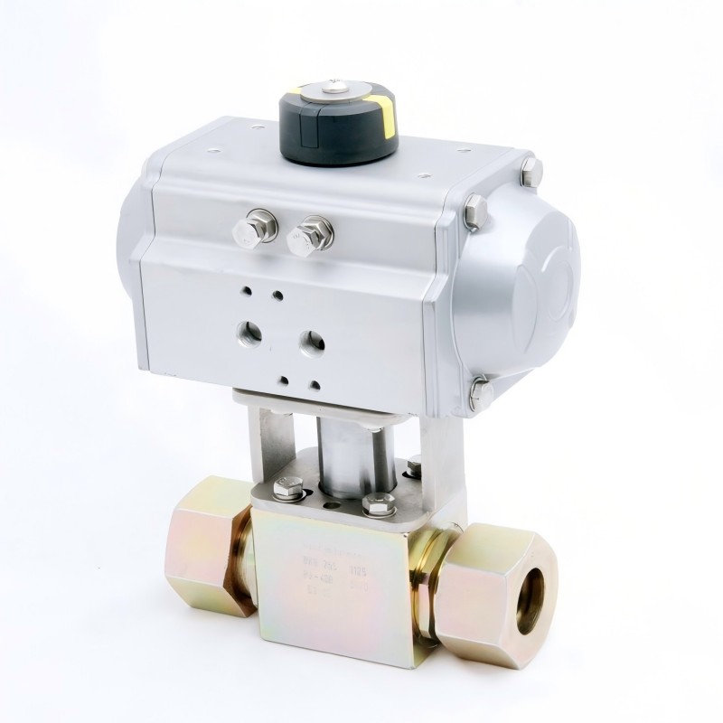 Ferrule type pneumatic high-pressure ball valve Q691F,ball valve