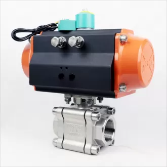 2000PSI pneumatic ball valve - three-piece internal thread ball valve,2000PSI pneumatic ball valve