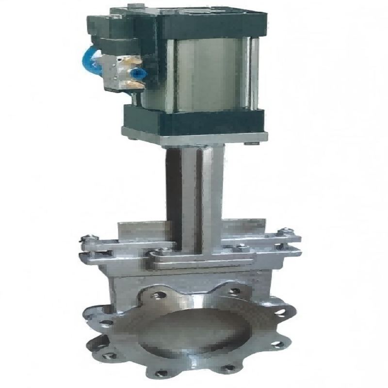 Pneumatic single-clip knife gate valve, knife gate valve