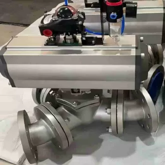Pneumatic high-platform Y-type three-way ball valve,Y-type three-way ball valve,way ball valve