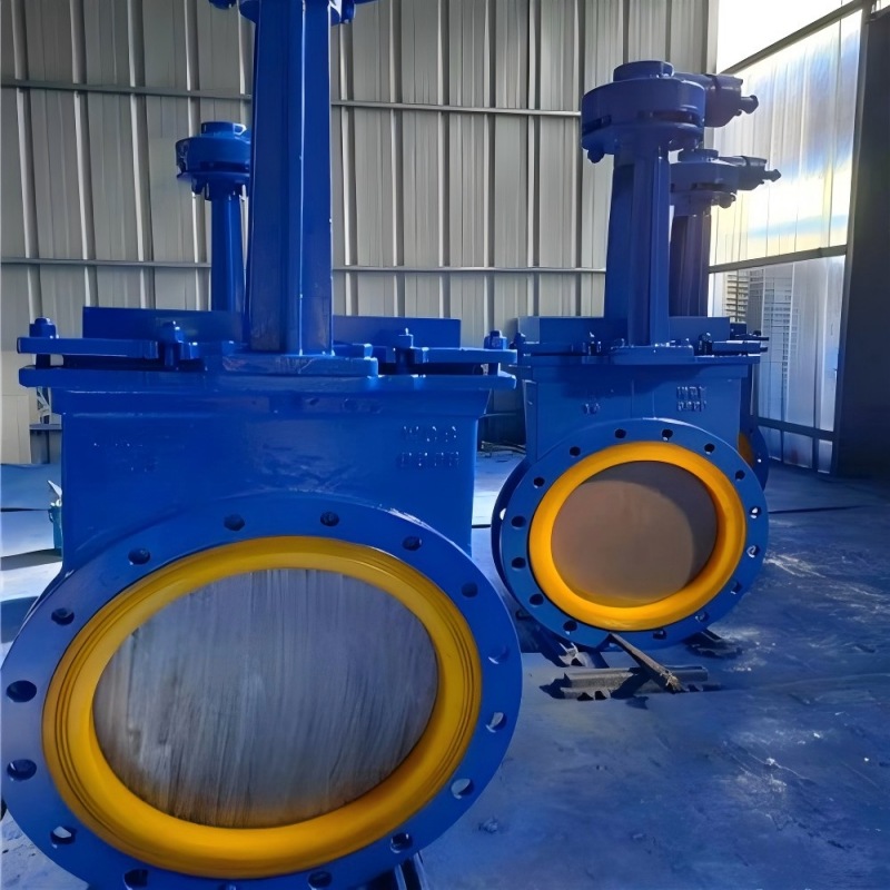 Pz73pu-lined polyurethane knife gate valve,lined polyurethane knife gate valve,knife gate valve