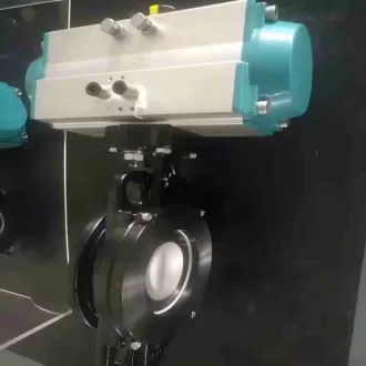 Pneumatic wafer double eccentric butterfly valve,wafer double eccentric butterfly valve, butterfly valve