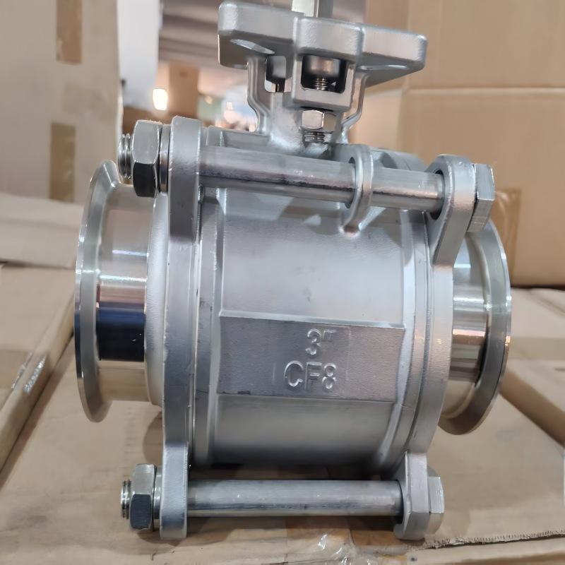 Three-piece stainless steel quick-installation ball valve with platform,quick-installation ball valve with platform, ball valve