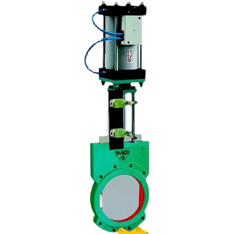 Z673X series pneumatic clamp gate valve Z673-2.5C-DN400 cast steel body nominal pressure 2.5bar, gate valve