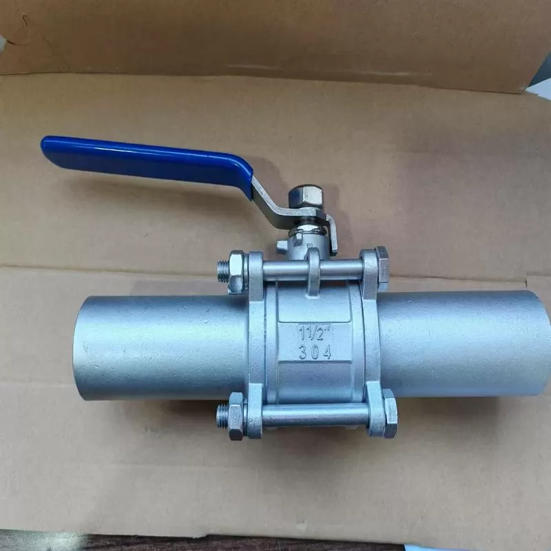 Three-piece 304 stainless steel butt welded lengthened ball,Stainless SteelThree piece ball valve ,  ball valve